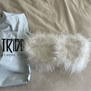 12th tribe feather crop top
